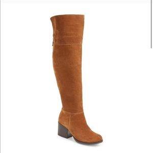 Steve Madden Cognac Suede Orabela OTK Boots